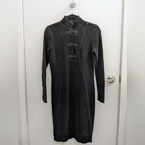 RALPH LAUREN cheongsam qipao style black cotton dress (sz M)